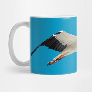 Stork in flight Mug